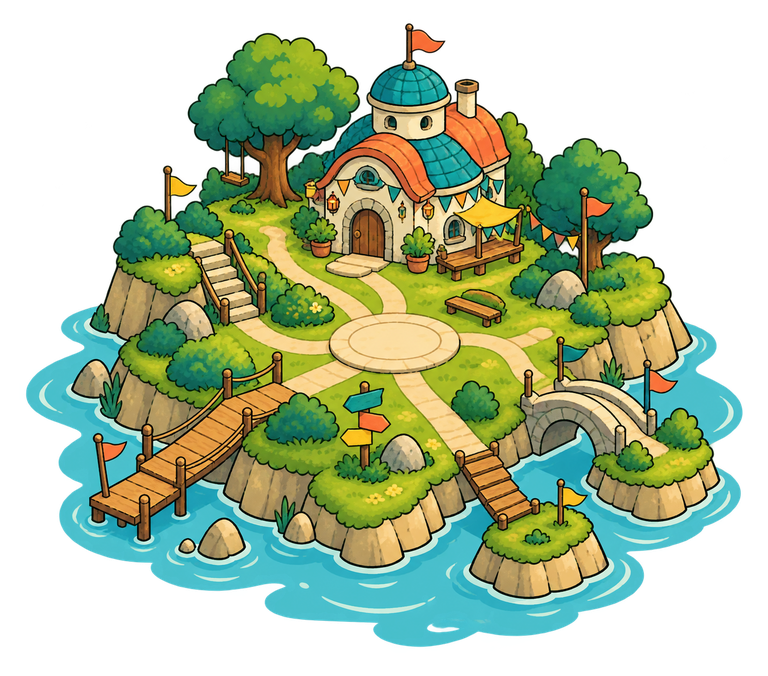 Illustration de l'Île du Juste et de l'injuste