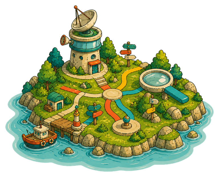 Illustration de l'Île des Rumeurs et des infos